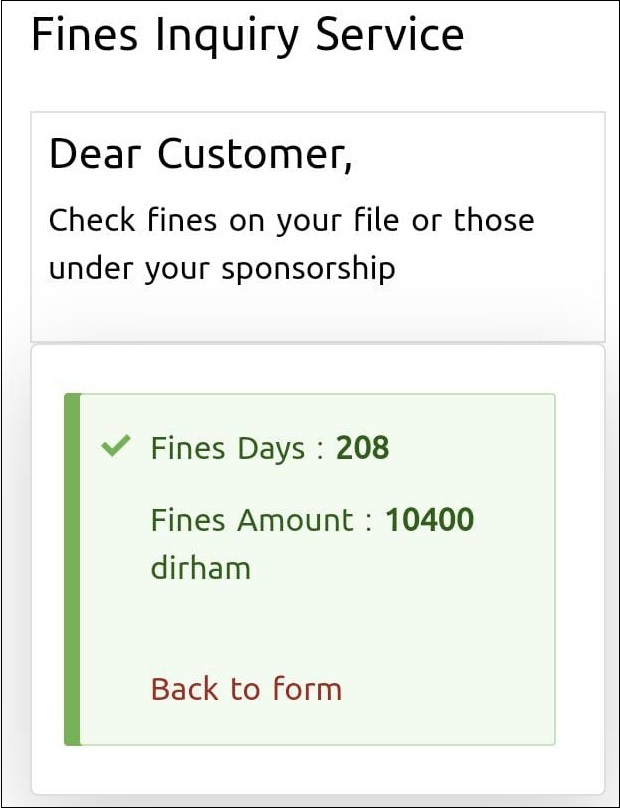 GDRFA Fines, GDRFA Visa Fine, UAE Visa Fine check