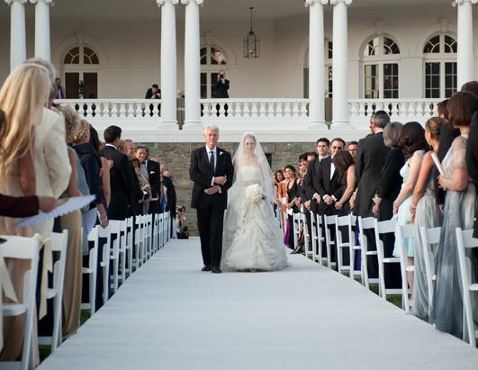 The interfaith wedding ceremony Clinton is Methodist and Mezvinsky is 