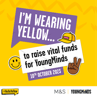 I'm wearing yellow to raise vital funds for YoungMInds 10th October 2023