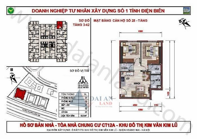 Căn 28 - Tòa CT12A Chung Cư Kim Văn Kim Lũ