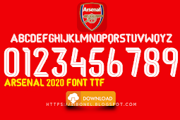 Download Font Jersey Arsenal 2020