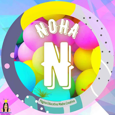 Solapín Nombre Noha para imprimir gratis