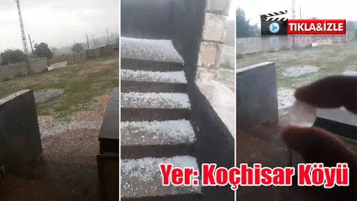 Bozova kırsalında dolu etkili oldu