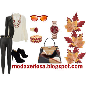 imagen look legging con cazadora de cuero