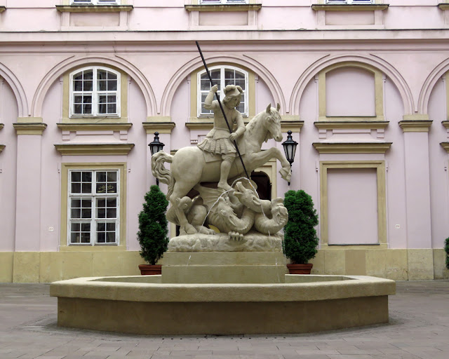 Fountain of Saint George, Primate's Palace courtyard, Staré Mesto, Bratislava