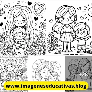 Dibujos para colorear del Día de la Madre