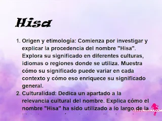 significado del nombre Hisa