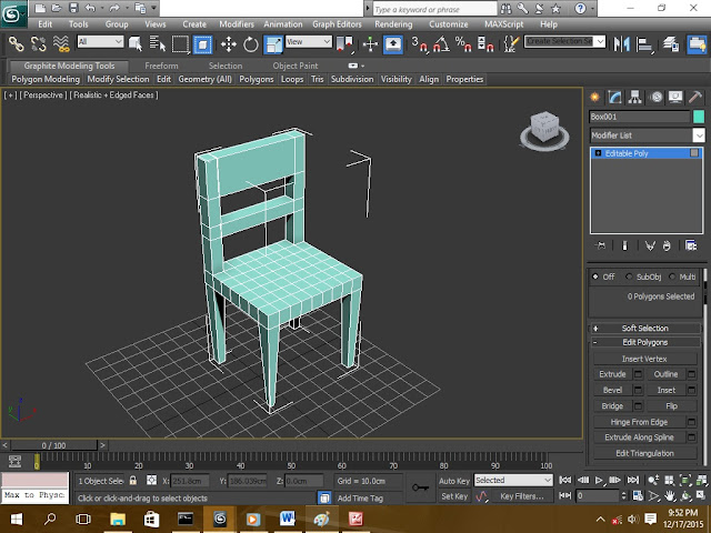 Cara membuat kursi di 3d max