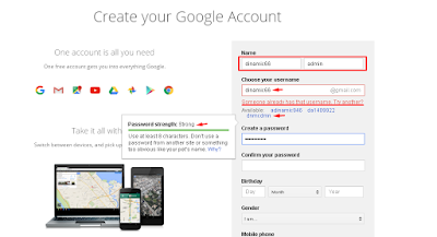 Create your google account