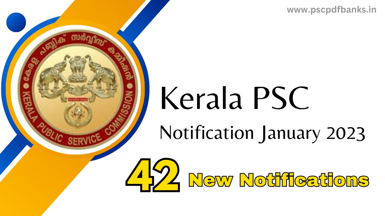 Kerala PSC Notification January 2024 Kerala PSC Exam Notification