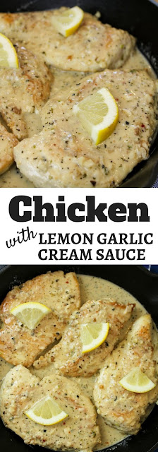 Chicken With Lemon Garlic Cream Sauce