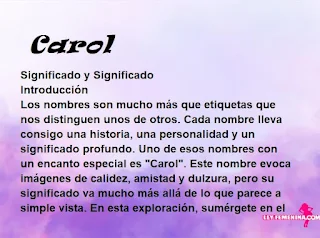 significado del nombre Carol