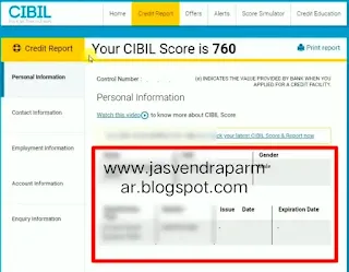 Cibil score report