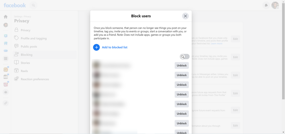 How To Unblock Someone on Facebook Desktop Version