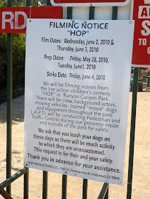 Hop movie filming notice