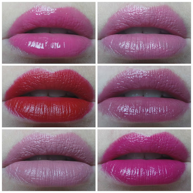 lipstick swatches, 