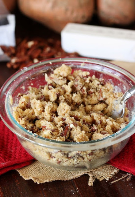 Southern Sweet Potato Casserole Pecan Topping Mixture Image