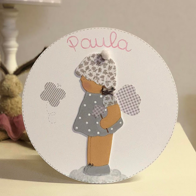 placa-puerta-decoración-infantil-personalizada-hada gris y rosa