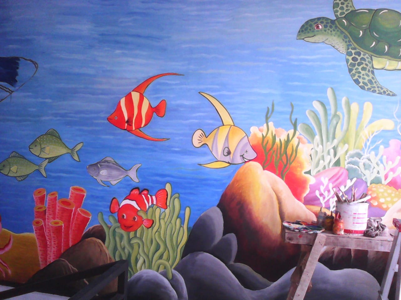 Wow 30 Lukisan  Dinding Bawah Laut Koleksi Rial