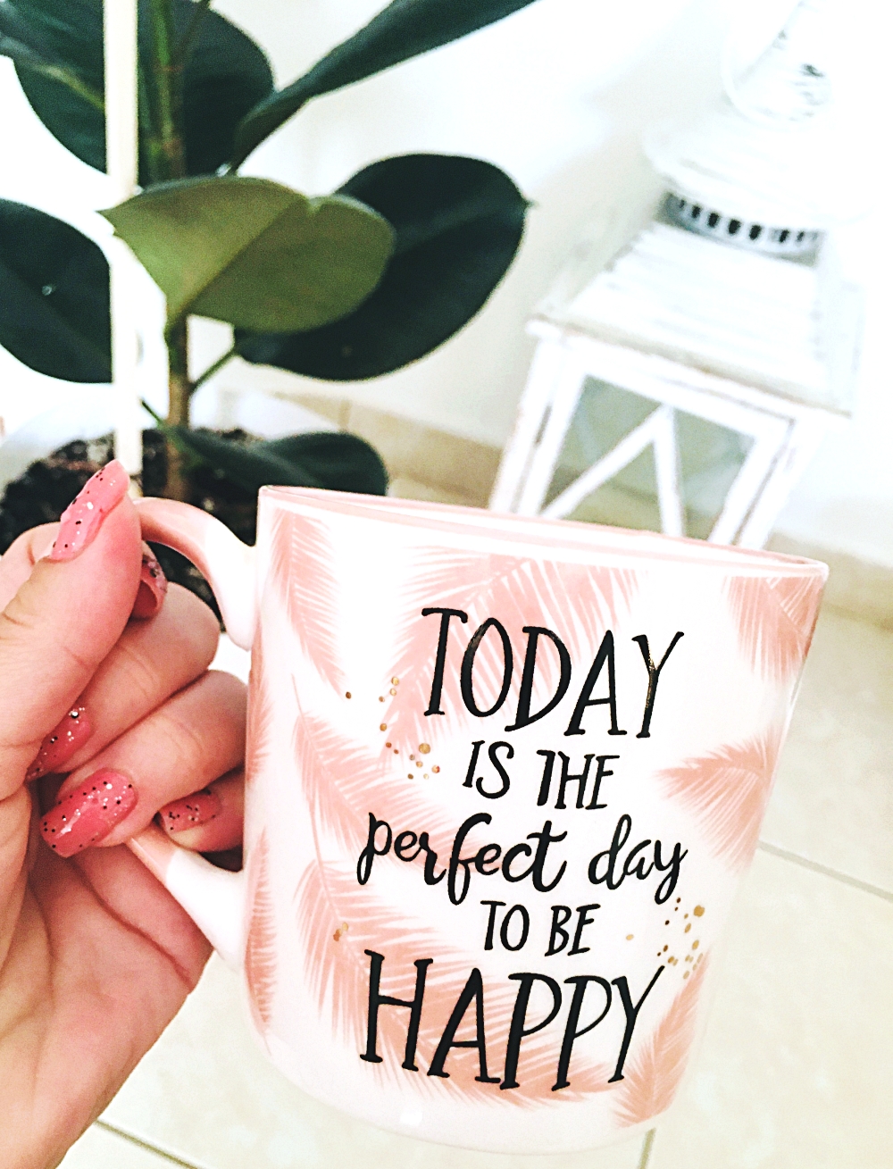 today is the perfect day to be happy coffee mug; inspirational quote mug; high vibe lifestyle