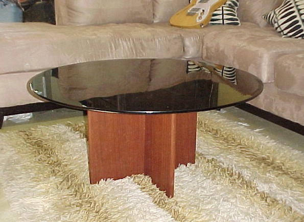 Coffee Table with Teak Base