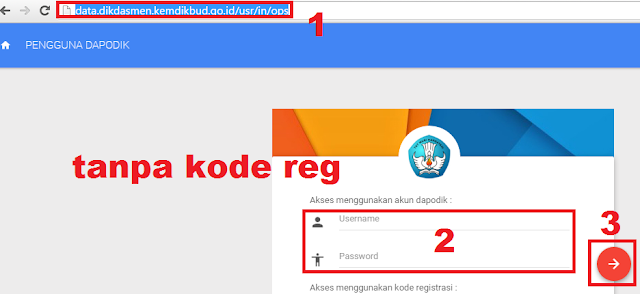 gambar cara login operator dapodik di web dapodikdasmen