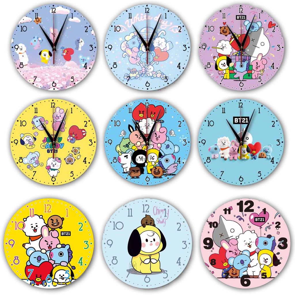 Jam DInding Costum BT21