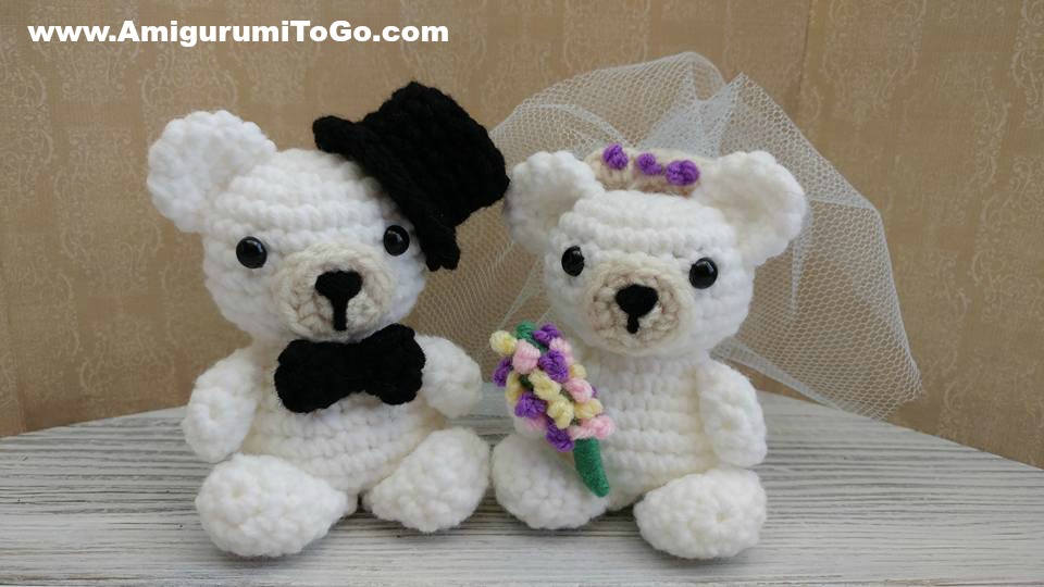 Crochet Mini Wedding Bears
