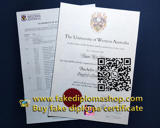 UWA diploma and transcript, University of Western Australia diploma