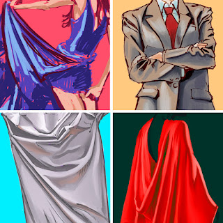 Four image preview of fabric studies