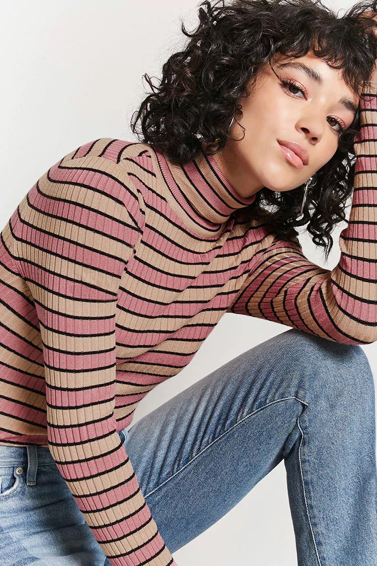 Striped Turtleneck Sweater $19.90ㅣForever21