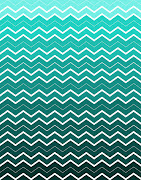 Happy Independence Day America! (ombre teal chevron)