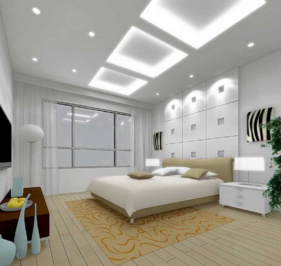 Exotic Bedroom Interiors With Awesome Lighting Fixtures