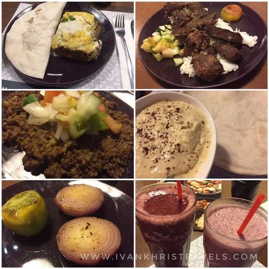 Food selection at Sultan Mediterranean Grill