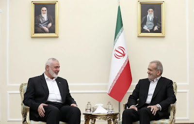 le mujahid Ismaïl Haniyeh à l'investiture du nouveau président  iranien
