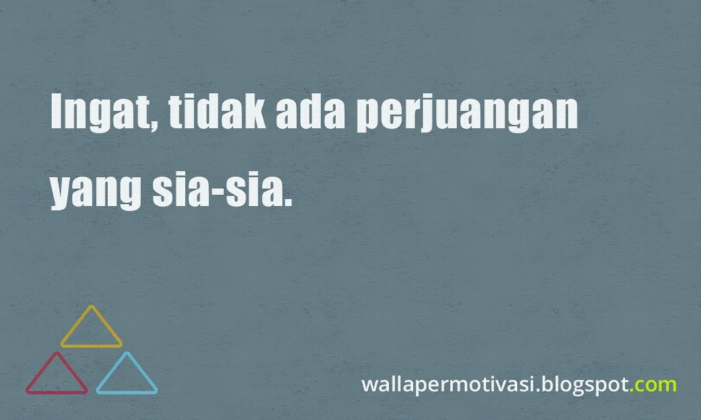  Kata  bijak motivasi  Tidak ada perjuangan  yang sia sia 