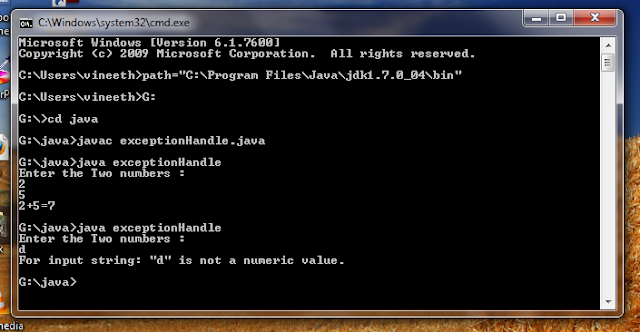 java NumberFormatException exception handling example output