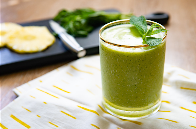 Pineapple Mint Smoothie #drink #healthy