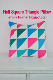 half square triangle pillow 