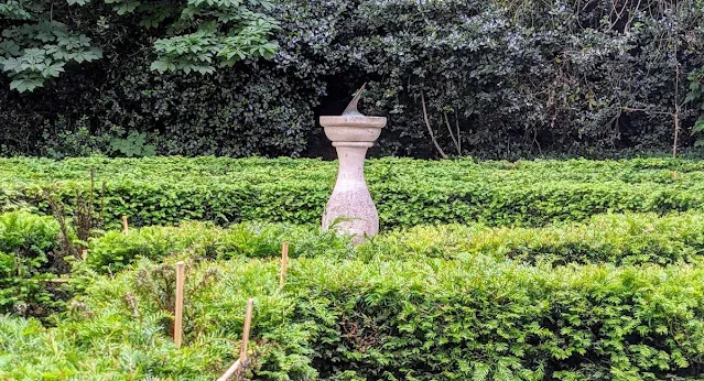 Sun dial in Iveagh Gardens in Dublin Ireland