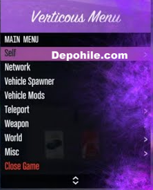 GTA5 Online 1.44 Verticous v4.0 Menu 100M Para Hile Ekim 2018