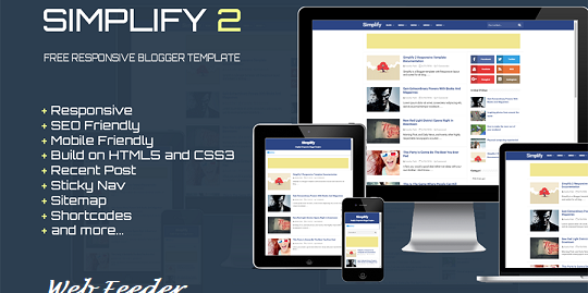 Simplify 2 Responsive Blogger Template Download 