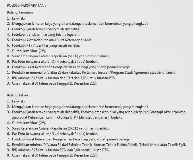 Lowongan Kerja BUMN Aceh April 2014 PTPN I » valokuvieni 