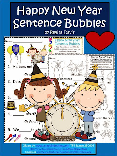 http://www.teacherspayteachers.com/Product/A-Happy-New-Year-Sentence-Bubbles-For-Literacy-Practice-1033213