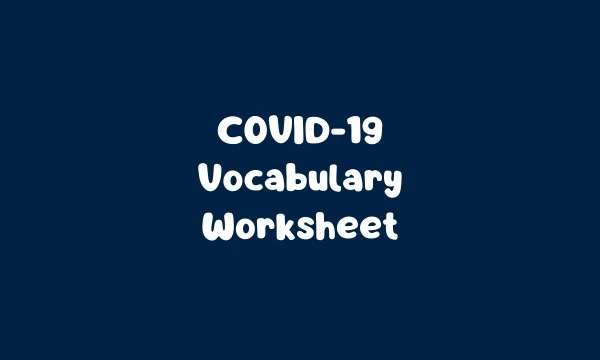 COVID-19 Vocabulary Worksheet