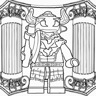 Hercules Greece roman temple printable Lego Mini figures Series 6 Minotaur coloring pages for free