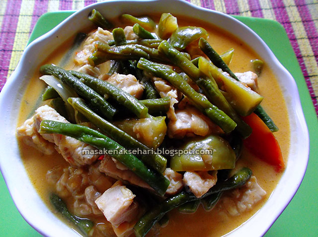  Resep Kacang Panjang Tempe Kuah Santan Pedas