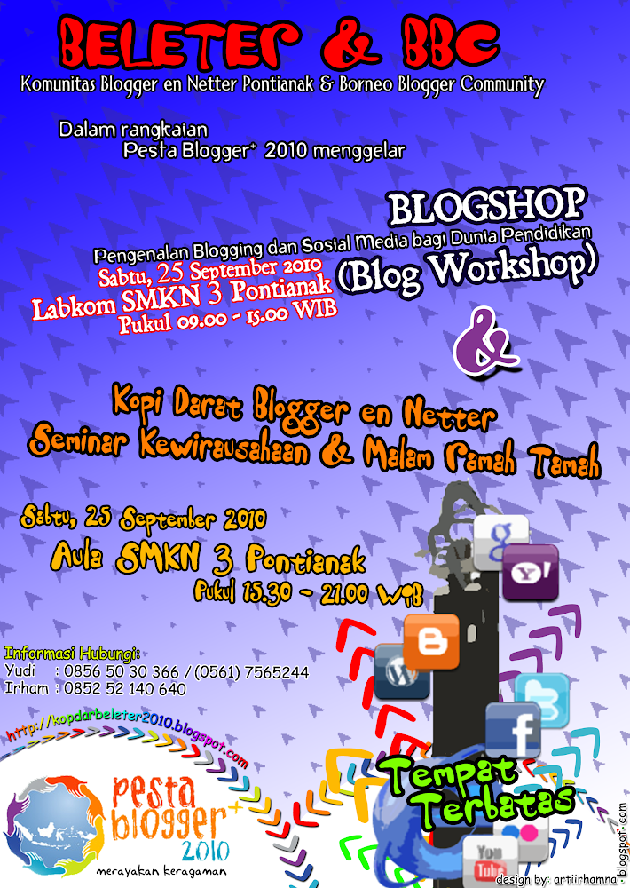 Pamflet - Pesta Blogger Pontianak 2010