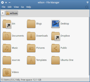 Desktop theme example in Xubuntu