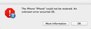 iphone itunes error 9